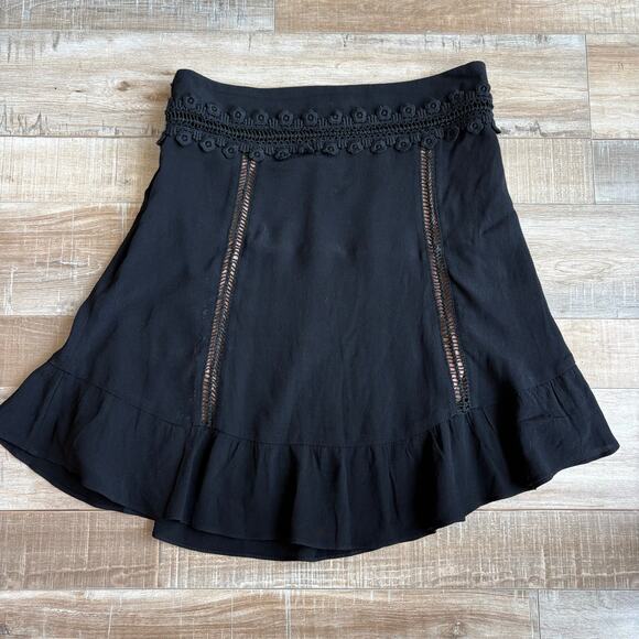 For Love & Lemons Black Skater Skirt Size S - Picture 1 of 7